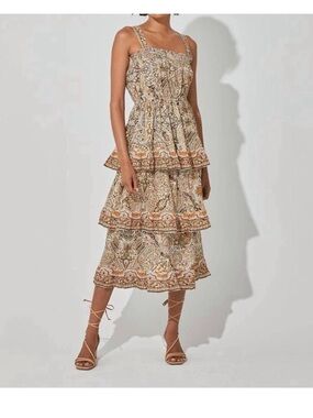 Cleobella Rosalie Paisley Tiered Midi Dress